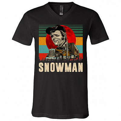 Snowman T-Shirt - Funny Movie Shirt, Black, V-Neck T-Shirt