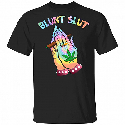 Weed Blunt Slut 420 Cannabis For Stoner T-shirt, Black, Unisex T-Shirt