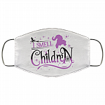 I Smell Children Hocus Pocus Washable Reusable Custom - Printed Cloth Face Mask Cover, White, Cloth Face Cover