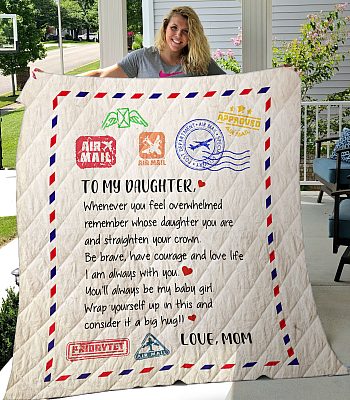 Alternative view of To My Daughter Blanket From Mom - Daughter Mail Fleece Blanket - Premium Sherpa Blanket - Woven Blanket