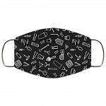 Bartender Equipment Washable Reusable Custom – Printed Cloth Face Mask Cover, White, Cloth Face Cover