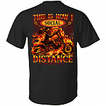 This Is How I Social Distance Print On Back T-Shirt - Funny Motorcycle Shirt, Black, Unisex T-Shirt