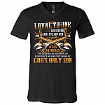 Loyal to One Jesus Is the Way the Life the Truth God's Only Son T-Shirt - V Neck, Black, V-Neck T-Shirt