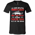 All Lives Splatter T- Shirt - Funny Shirt, Black, V-Neck T-Shirt