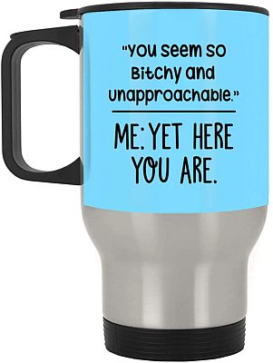 14 oz. Silver Travel Mug