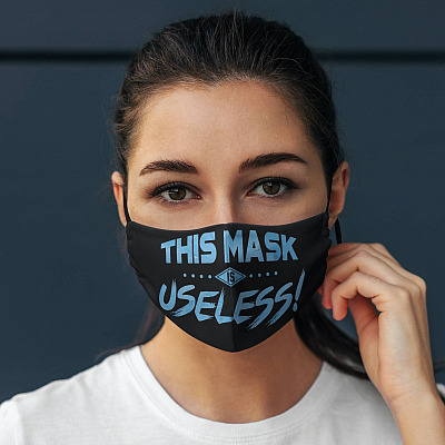Alternative view of This Mask Is Useless - Funny Face Mask - Washable Reusable Custom – Printed Cloth Face Mask Cover