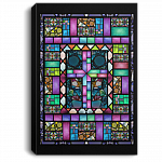Stained Glass Window in Church Gallery Wrapped Framed Canvas Prints - Unframed Poster - Home Decor Wall Art, White, 0.75'' Framed Canvas