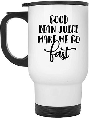 14 oz. White Travel Mug