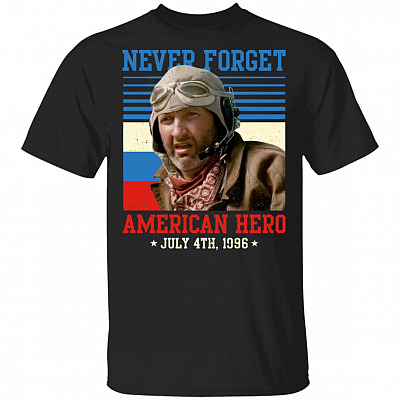 Never Forget American Hero Vintage T-Shirt - Independence Day Shirt, Black, Unisex T-Shirt