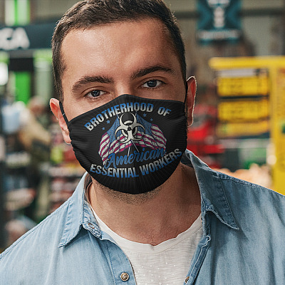 Alternative view of Brotherhood Of American Essential Worker Washable Reusable Custom – Printed Cloth Face Mask Cover