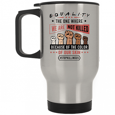 14 oz. Silver Travel Mug