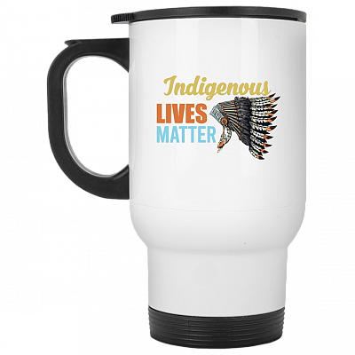 14 oz. White Travel Mug