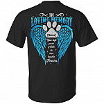 In Loving Memory You Left Paw Prints In Our Hearts Forever Plain Front - Print On Back T-Shirt - Pet Memorial Gifts, Black, Unisex T-Shirt