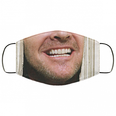 The Shining Washable Reusable Custom – Here's Johnny Printed Cloth Face Mask Cover, White, Cloth Face Cover