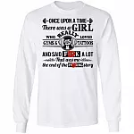 There Was A Girl Who Really Loved Gyms and Tattoos and Said Fuck A Lot Hoodie - Sweatshirt - Long Sleeve, White, Long Sleeve