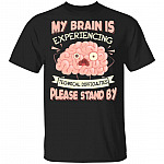 My Brain Is Experiencing Technical Difficulties Please Stand By Funny T-Shirt, Black, Unisex T-Shirt