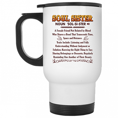 14 oz. White Travel Mug