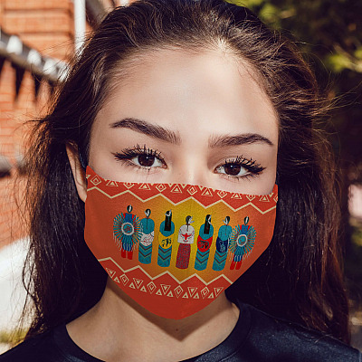 Alternative view of Proud Native American Washable Reusable Custom Printed Cloth Face Mask Cover - Native Pride Face Mask