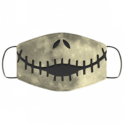 Jack Skellington Washable Reusable Custom - Printed Cloth Face Mask Cover, White, Cloth Face Cover