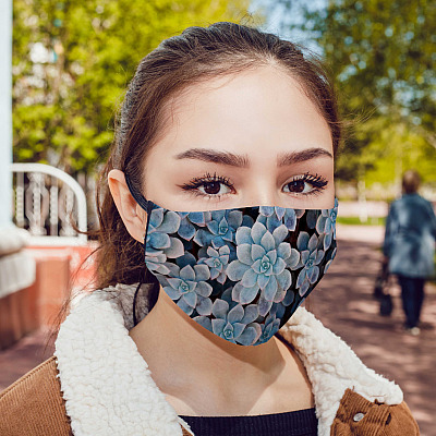 Alternative view of Succulent Plant Lover Gifts Washable Reusable Custom – Printed Cloth Face Mask Cover