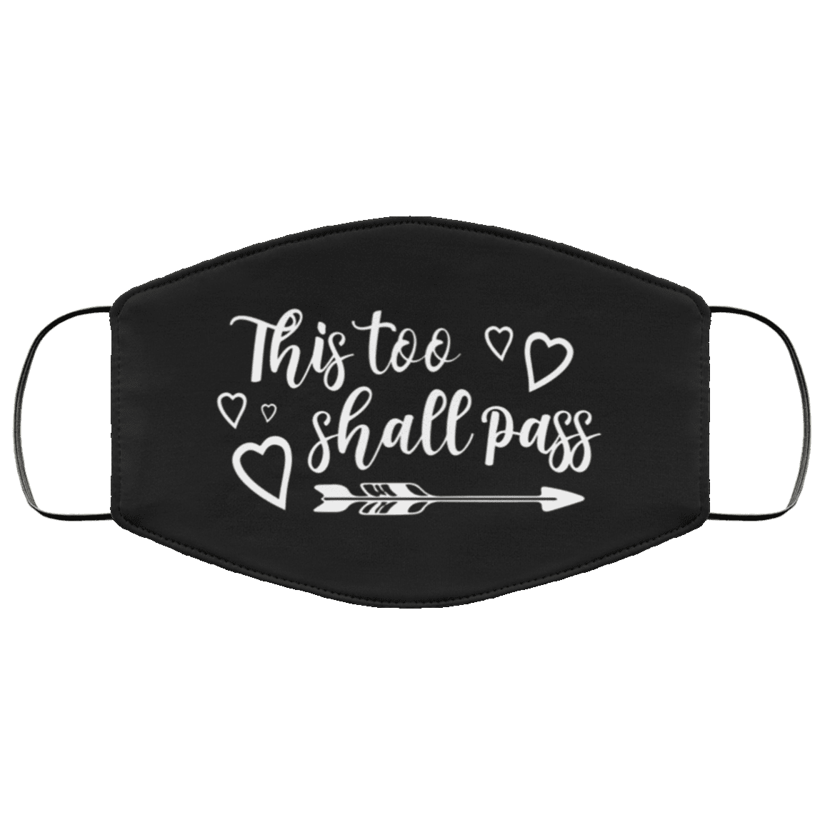 This Shall Too Pass 2020 Washable Reusable Custom - Printed Cloth Face Mask Cover, White, Cloth Face Mask