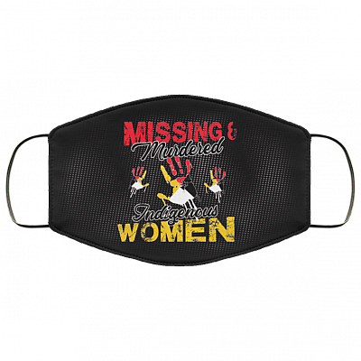 Missing And Murdered Indigenous Women Native Washable Reusable Custom – Printed Cloth Face Mask Cover, Black, Cloth Face Cover