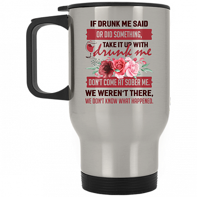 14 oz. Silver Travel Mug