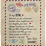 Personalized From Dad To My Son Whenever You Feel Overwhelmed Letter Fleece Blanket - Premium Sherpa Blanket, White, Cozy Plush Fleece Blanket - 50x60 Personalized From Dad To My Son Whenever You Feel Overwhelmed Letter Fleece Blanket - Premium Sherpa Blanket, White, Cozy Plush Fleece Blanket - 50x60