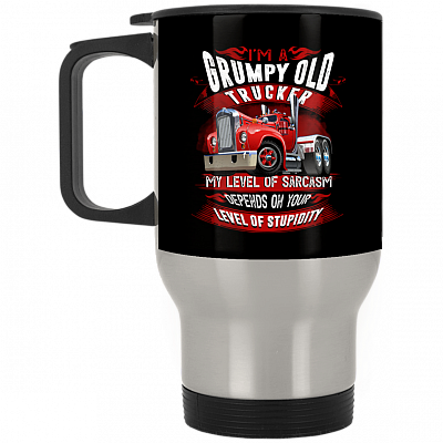 14 oz. Silver Travel Mug