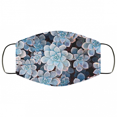 Succulent Plant Lover Gifts Washable Reusable Custom – Printed Cloth Face Mask Cover, White, Cloth Face Cover