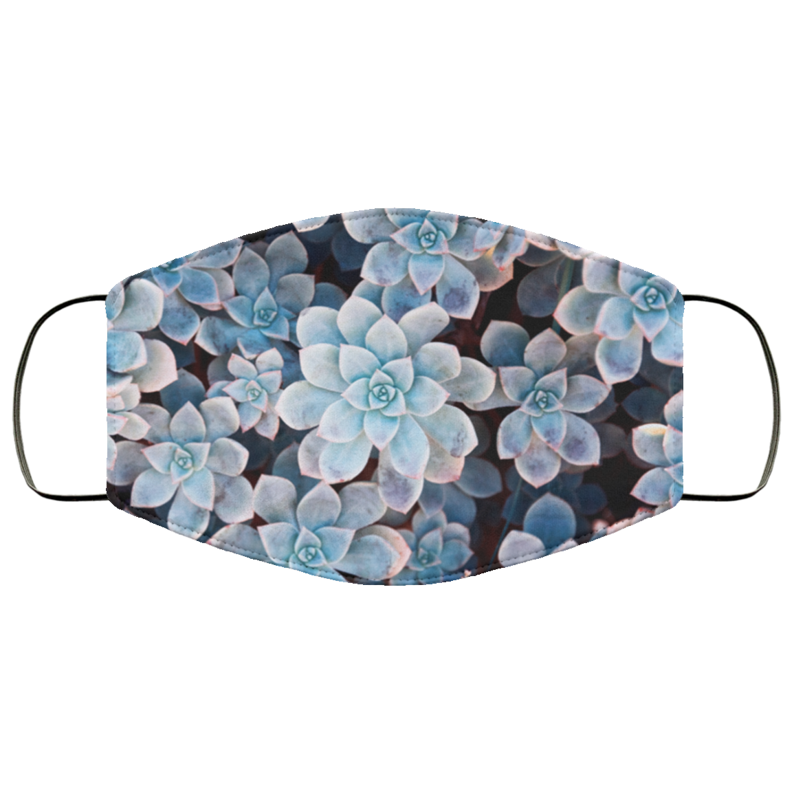 Succulent Plant Lover Gifts Washable Reusable Custom – Printed Cloth Face Mask Cover, White, Cloth Face Cover