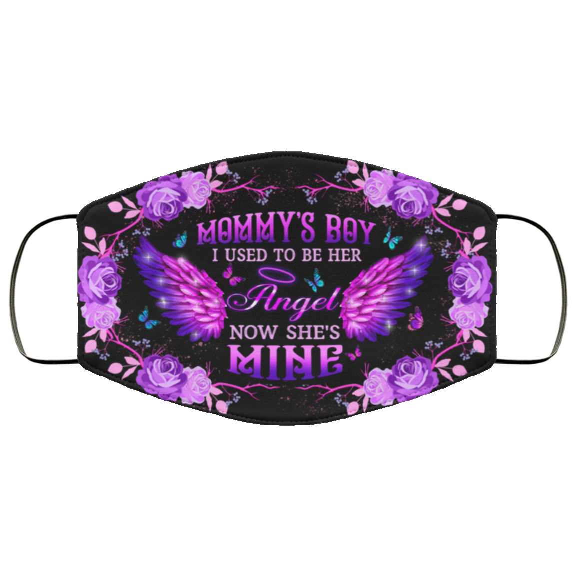 Mommy's Boy I Used To Be His Angel Now He's Mine Washable Reusable Custom - Printed Cloth Face Mask Cover, White, Cloth Face Cover Mommy's Boy I Used To Be His Angel Now He's Mine Washable Reusable Custom - Printed Cloth Face Mask Cover, White, Cloth Face Cover