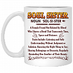 Soul Sister Definition Ceramic Coffee Mug - BFF Best Friend Gift Mug, White, 11 oz. White Mug