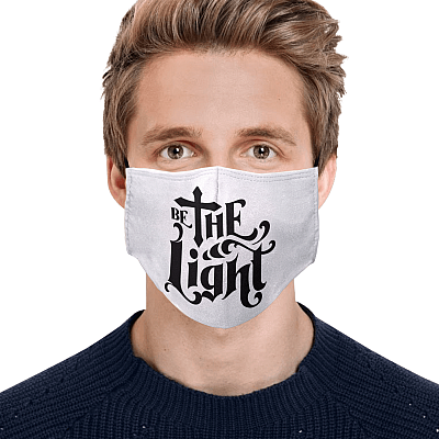Alternative view of Faith Religious Christian Face Mask - Be The Light Washable Reusable Custom – Printed Cloth Face Mask Cover