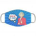 Rose Back in St. Olaf Washable Reusable Custom - Printed Cloth Face Mask Cover, White, Cloth Face Mask