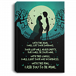Corpse Bride With This Hand Gallery Wrapped Framed Canvas Prints - Unframed Poster - Home Decor Wall Art, White, 0.75'' Framed Canvas