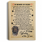 In Memory Of Buddy Dog I Was Just A Pup When We First Met Framed Canvas Unframed Poster - Miss Dog Wall Art, White, 0.75'' Framed Canvas