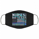 Nurses Back the Blue I've Got Your Six Police Essential Workers Family Reusable Custom - Printed Cloth Face Mask, Black, Cloth Face Mask Nurses Back the Blue I've Got Your Six Police Essential Workers Family Reusable Custom - Printed Cloth Face Mask, Black, Cloth Face Mask