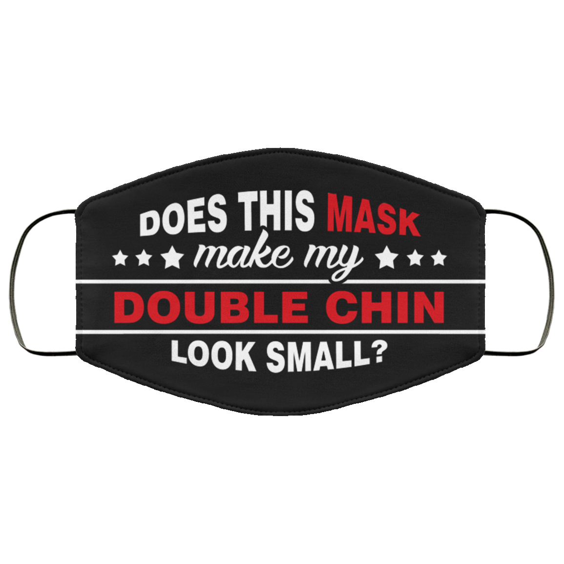 Does This Mask Make My Double Chin Look Small Washable Reusable Custom - Printed Cloth Face Mask Cover, Black, Cloth Face Cover