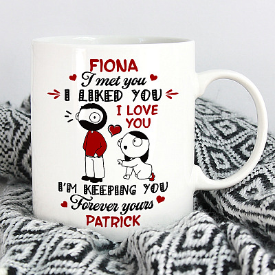 Alternative view of Personalized I Met You I Liked You I'm Keeping You Forever Yours Coffee Mug - Water Bottle - Color Changing Mug
