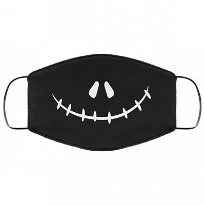 Nightmare Before Christmas Jack Skellington Gifts Washable Reusable Custom – Printed Cloth Face Mask Cover, White, Cloth Face Cover