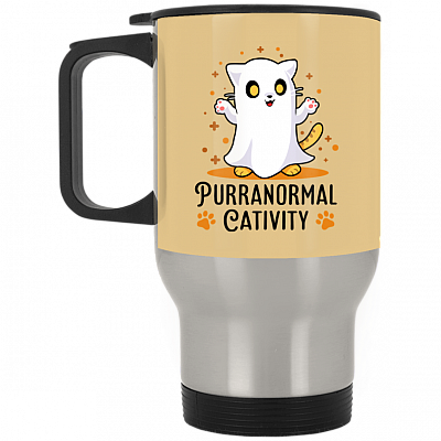 14 oz. Silver Travel Mug