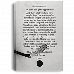 You Were Born To Be Hockey Player Hockey Gift Gallery Wrapped Framed Canvas Prints - Home Decor Wall Art, White, 0.75'' Framed Canvas