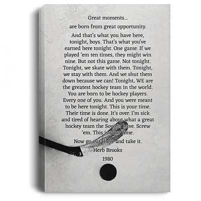 You Were Born To Be Hockey Player Hockey Gift Gallery Wrapped Framed Canvas Prints - Home Decor Wall Art, White, 0.75'' Framed Canvas