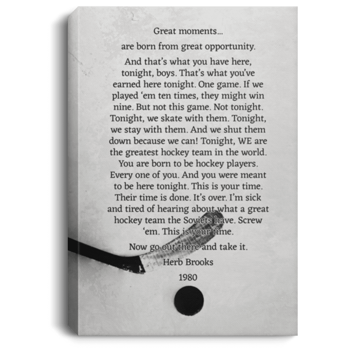 You Were Born To Be Hockey Player Hockey Gift Gallery Wrapped Framed Canvas Prints - Home Decor Wall Art, White, 0.75'' Framed Canvas