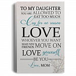 You Are Allowed to Be You Gallery Wrapped Framed Canvas Prints - Unframed Poster - Home Decor Wall Art, White, 0.75'' Framed Canvas