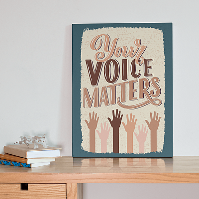 Alternative view of Your Voice Matters Hands - BLM Gallery Wrapped Framed Canvas Prints - Unframed Poster - Home Decor Wall Art