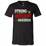 Strong Resilient Indigenous Reclaim Your Power Native American T-shirt - V-neck, Black, V-Neck T-Shirt