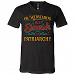 On Wednesdays We Smash The Patriarchy Feminism Social Justice Women Rights T-shirt - V-Neck Tee, Black, V-Neck T-Shirt