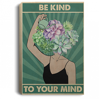 Be Kind to Your Mind - You Matter Suicide Prevention Wrapped Framed Canvas Prints - Unframed Poster, White, 0.75'' Framed Canvas